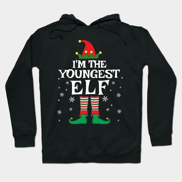 I'm The Youngest Elf Matching Family Christmas Gifts Hoodie by TheMjProduction